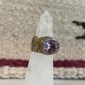 Vintage Navajo Sterling Silver Amethyst Ring